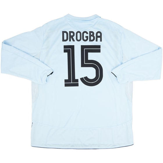 2005-06 Chelsea Away L/S Shirt Drogba #15 - 10/10 - (XXL)
