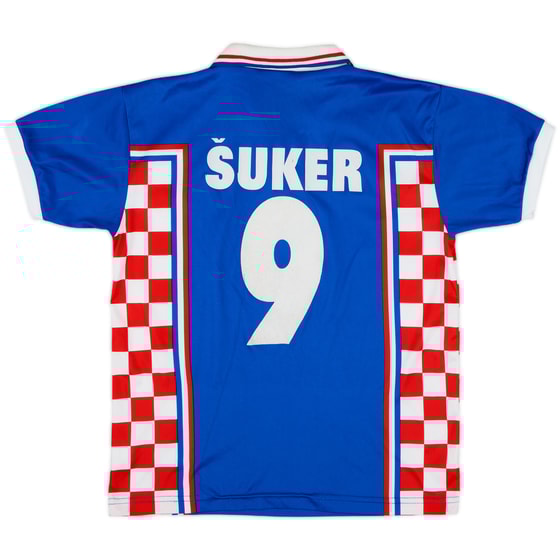 1998-01 Croatia Away Shirt Suker #9 - 8/10 - (L.Boys)