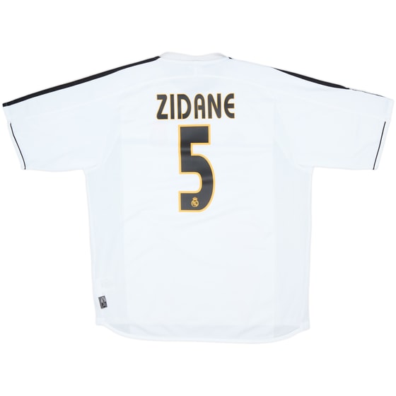 2003-04 Real Madrid Home Shirt Zidane #5 - 9/10 - (L)