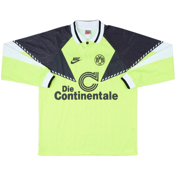 1990-91 Borussia Dortmund Home L/S Shirt - 8/10 - (L)
