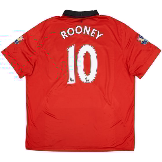 2013-14 Manchester United Home Shirt Rooney #10 - 6/10 - (3XL)