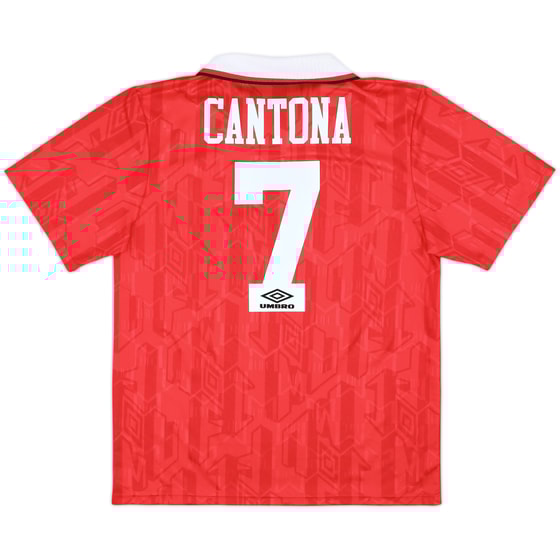 1992-94 Manchester United Home Shirt Cantona #7 - 10/10 - (L)