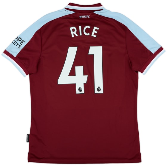 2021-22 West Ham Home Shirt Rice #41 - 8/10 - (L)