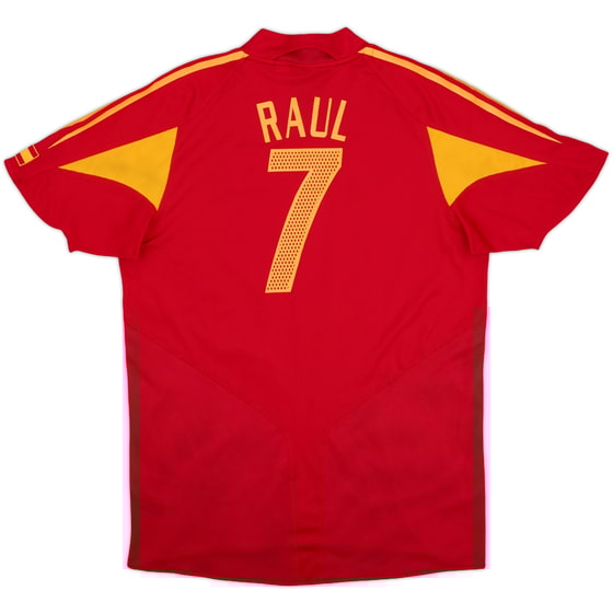 2004-06 Spain Home Shirt Raul #7 - 9/10 - (XL.Boys)