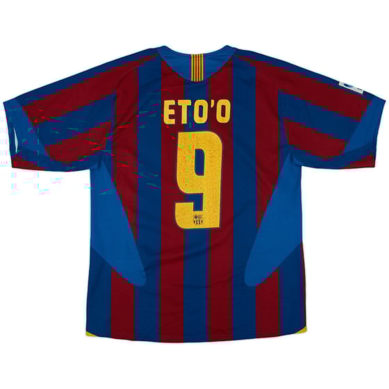 2005-06 Barcelona Home Shirt Eto'o #9 - 6/10 - (M)