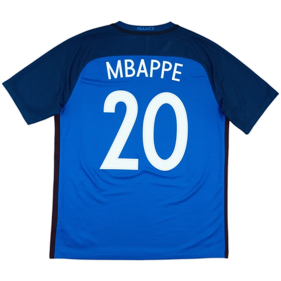 2016-17 France Home Shirt Mbappe #20 - 9/10 - (L)