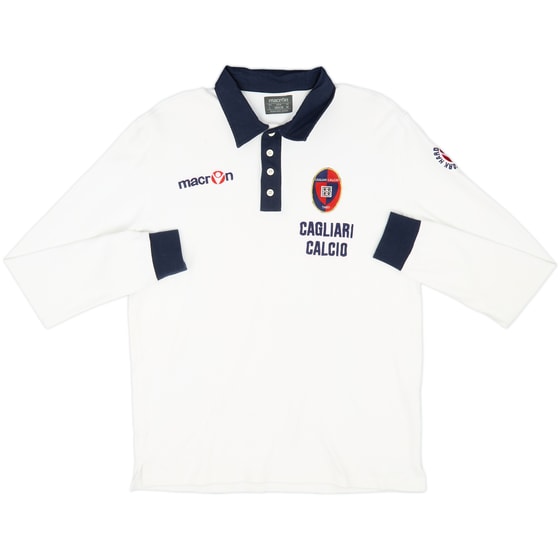 2009-10 Cagliari Macron Polo L/S Shirt - 5/10 - (M)