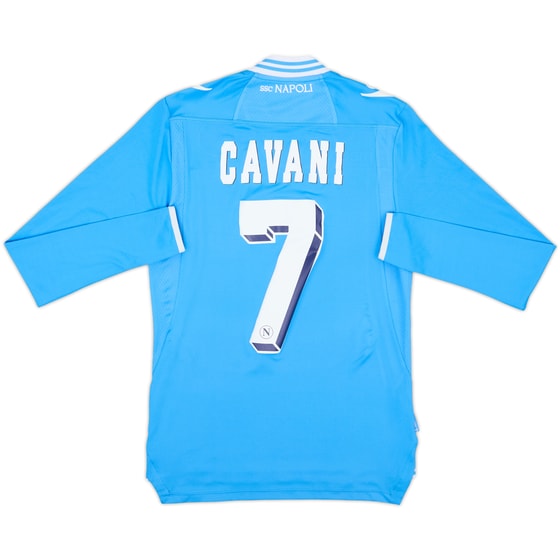 2012-13 Napoli Home L/S Shirt Cavani #7 - 6/10 - (S)