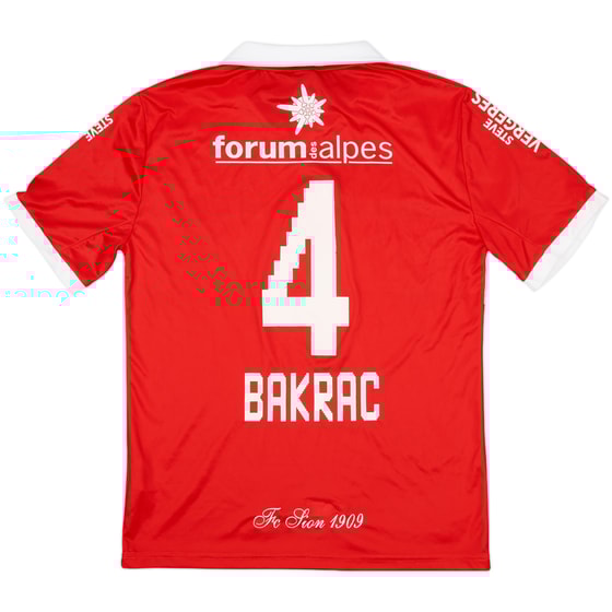 2013-14 FC Sion Away Shirt Bakrac #4 - 7/10 - (XL)