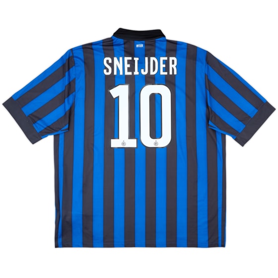 2011-12 Inter Milan Home Shirt Sneijder #10 - 9/10 - (XXL)