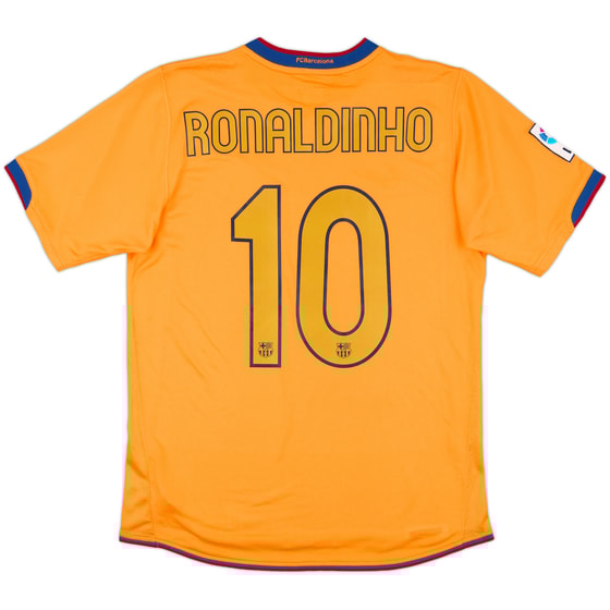 2006-08 Barcelona Away Shirt Ronaldinho #10 - 9/10 - (S)