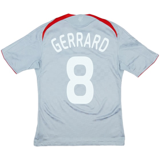 2008-09 Liverpool Away Shirt Gerrard #8 - 6/10 - (L.Boys)