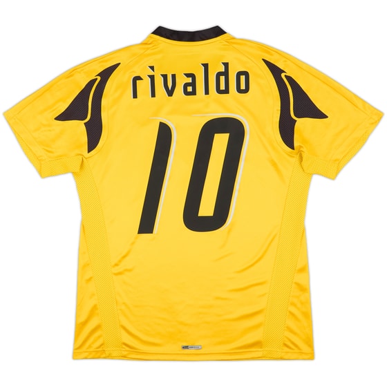 2007-08 AEK Athens Home Shirt Rivaldo #10 - 7/10 - (M)