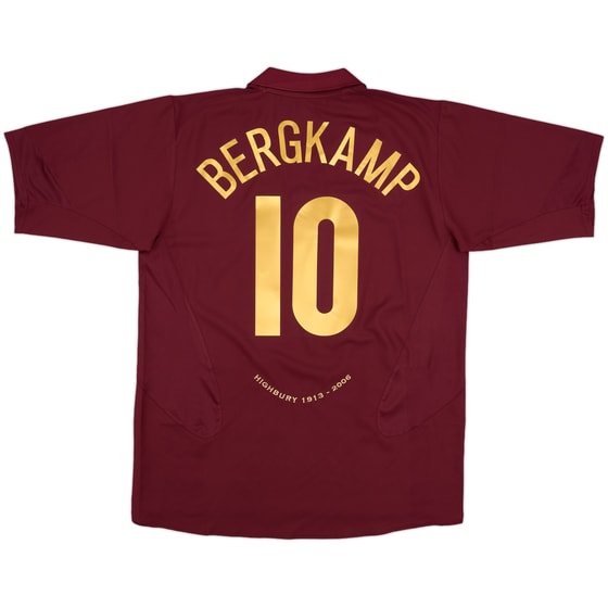 2005-06 Arsenal Home Shirt Bergkamp #10 - 9/10 - (XL)