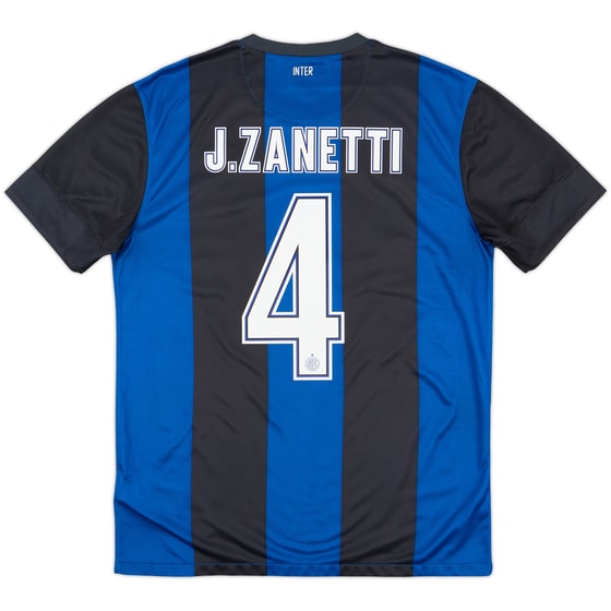2012-13 Inter Milan Home Shirt Zanetti #4 - 8/10 - (M)