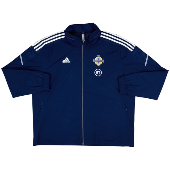2021-22 Northern Ireland adidas Hooded Rain Jacket - 10/10 - (XXL)