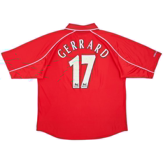 2000-02 Liverpool Home Shirt Gerrard #17 - 6/10 - (L)