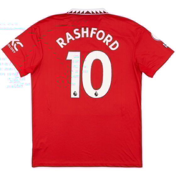 2022-23 Manchester United Home Shirt Rashford #10 - 4/10 - (L)