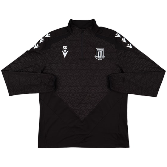 2021-22 Stoke City Staff Issue Macron Track Jacket 'SK' - 10/10 - (L)