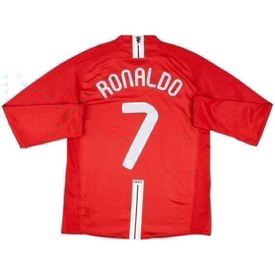 2007-09 Manchester United Home L/S Shirt Ronaldo #7 - 7/10 - (M)