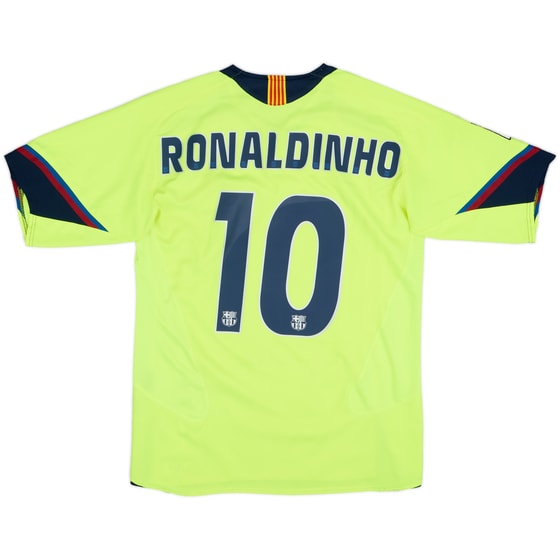 2005-06 Barcelona Away Shirt Ronaldinho #10 - 8/10 - (L)