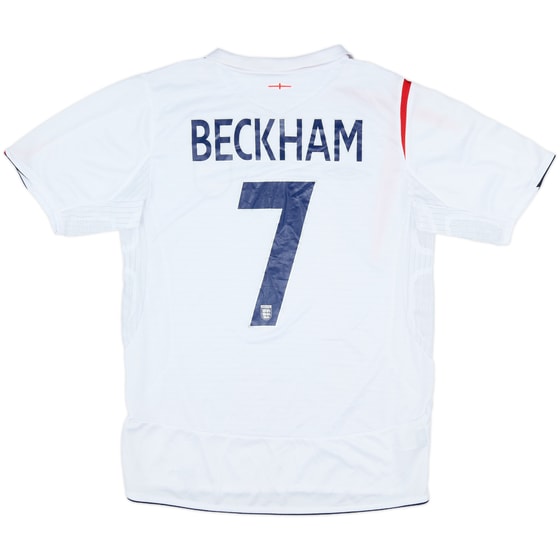 2005-07 England Home Shirt Beckham #7 - 6/10 - (S)