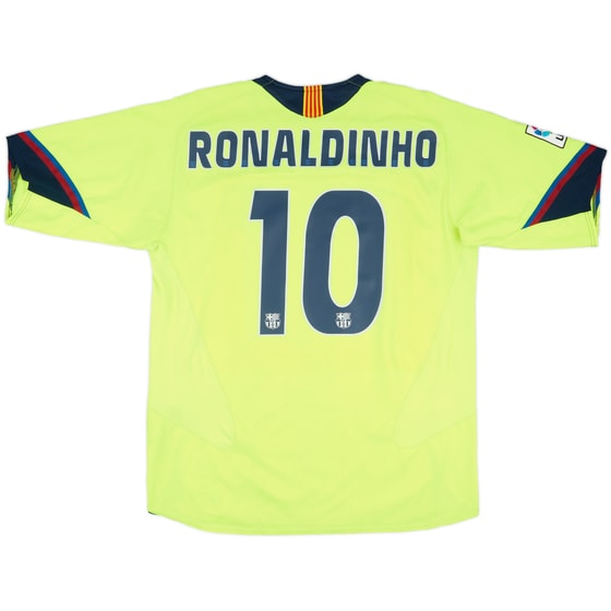 2005-06 Barcelona Away Shirt Ronaldinho #10 - 6/10 - (L)