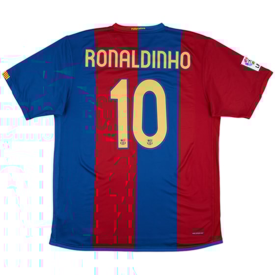 2006-07 Barcelona Home Shirt Ronaldinho #10 - 8/10 - (XL)