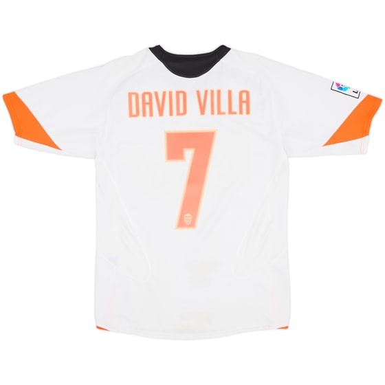 2005-06 Valencia Home Shirt David Villa #7 - 8/10 - (S)