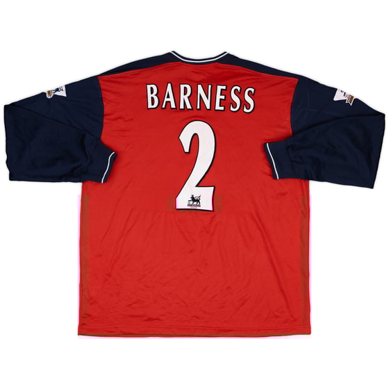 2003-04 Bolton Match Issue Away L/S Shirt Barness #2