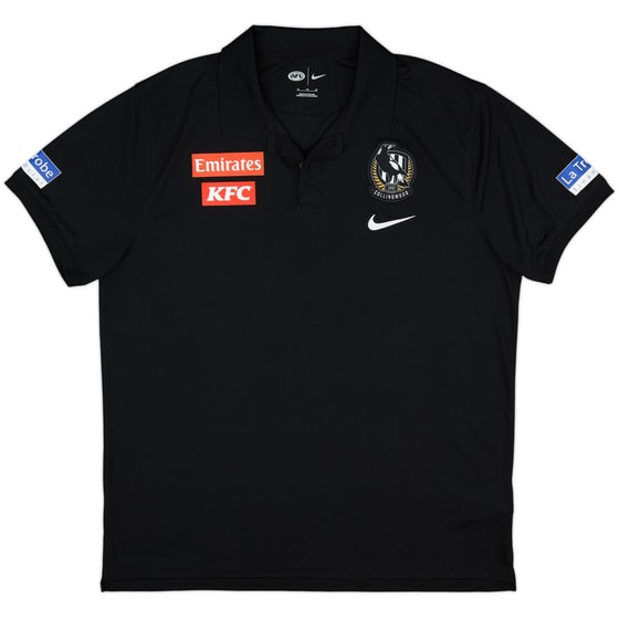 2021-22 Collingwood adidas Performance Polo Shirt - 9/10 - (XL)
