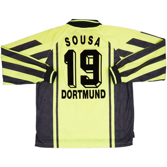 1996-97 Borussia Dortmund Home L/S Shirt Sousa #19 - 9/10 - (XXL)