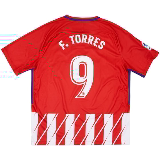 2017-18 Atletico Madrid Home Shirt F.Torres #9 - 10/10 - (XL)