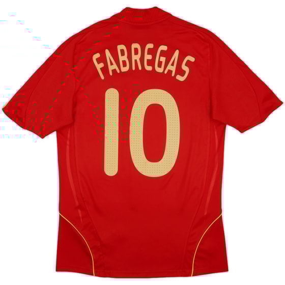 2007-09 Spain Home Shirt Fabregas #10 - 8/10 - (M)