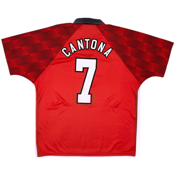 1996-98 Manchester United Home Shirt Cantona #7 - 8/10 - (L)