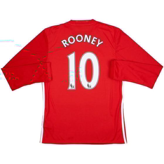 2016-17 Manchester United Home L/S Shirt Rooney #10 (M)