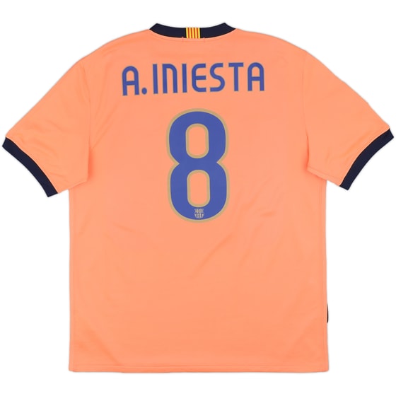 2009-10 Barcelona Away Shirt A.Iniesta #8 - 7/10 - (L)