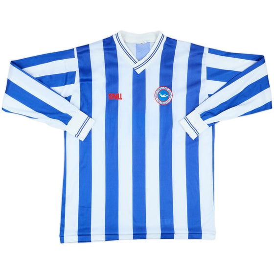 1988-89 Brighton Match Issue Home L/S Shirt #14