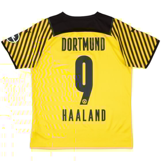 2021-22 Borussia Dortmund Home Shirt Haaland #9 - 7/10 - (M)