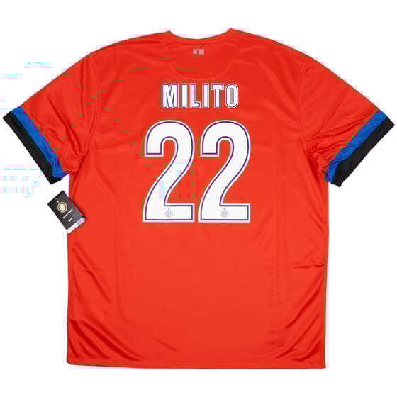 2012-13 Inter Milan Away Shirt Milito #22 (XXL)