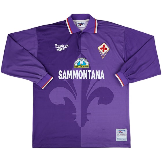 1995-96 Fiorentina Home L/S Shirt - 8/10 - (XXL)