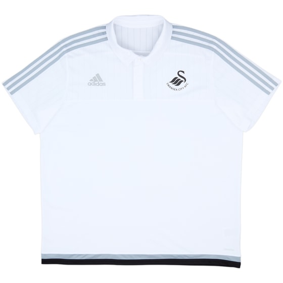 2015-16 Swansea adidas Polo Shirt - 9/10 - (XXL)
