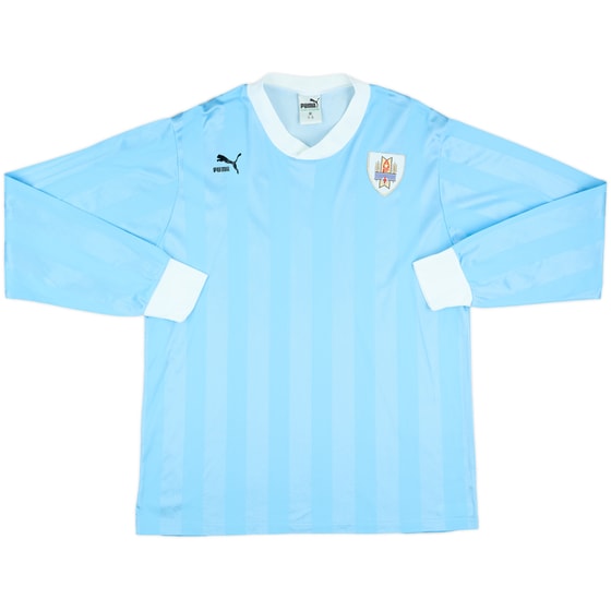 1990 Uruguay Match Issue Home L/S Shirt #19