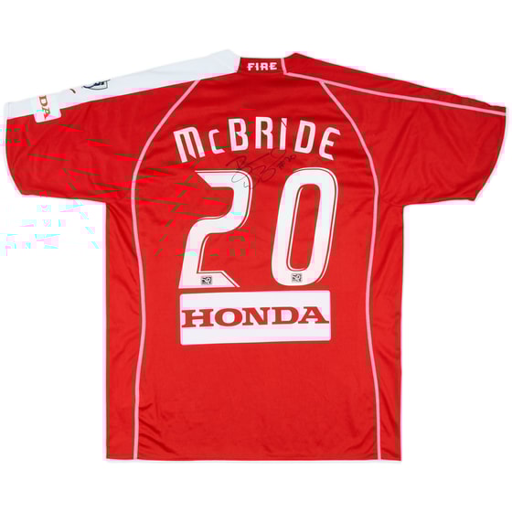 2005 Chicago Fire Player Issue Signed Home Shirt McBride #20 - 8/10 - (XL)