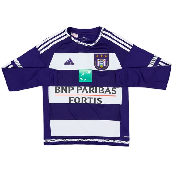 2015-16 Anderlecht Home L/S Shirt - 6/10 - (L.Boys)
