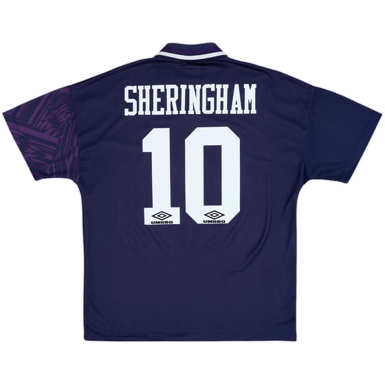 1994-95 Tottenham Away Shirt Sheringham #10 - 8/10 - (L)