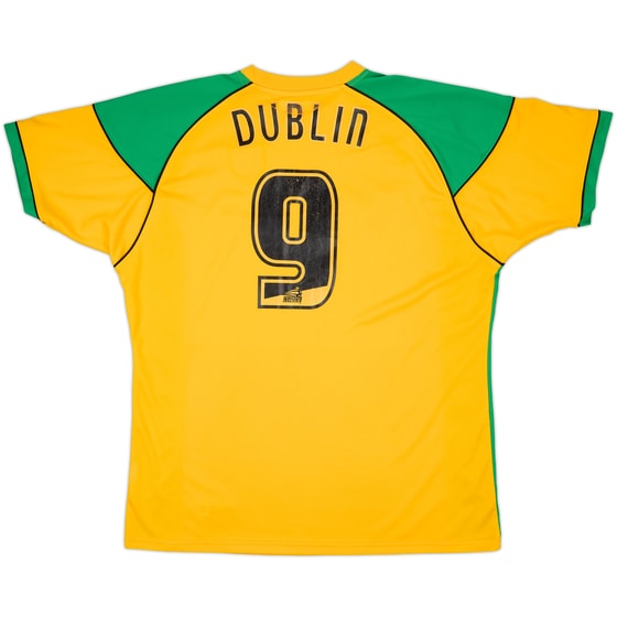 2006-08 Norwich Home Shirt Dublin #9 - 6/10 - (XXL)