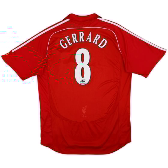 2006-08 Liverpool Home Shirt Gerrard #8 - 6/10 - (XL)