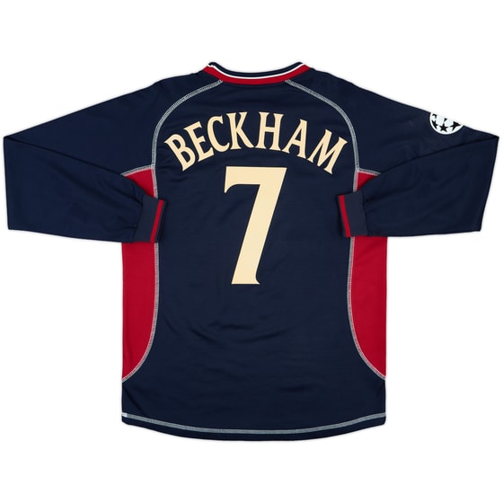 2000-01 Manchester United Third L/S Shirt Beckham #7 - 7/10 - (M)