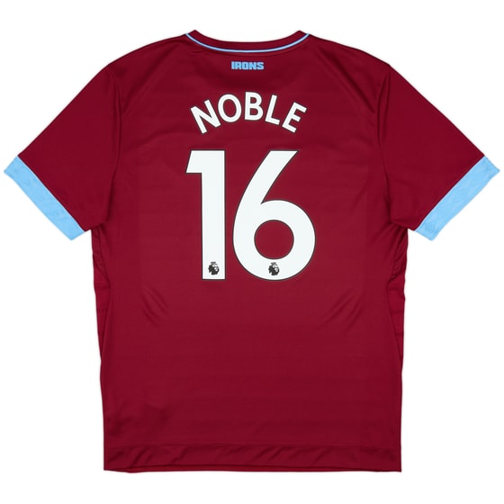 2018-19 West Ham Home Shirt Noble #16 - 10/10 - (XL)